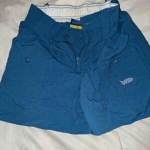 Boys Aftco Fishing Shorts Blue Size 10-12